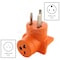 Ac Works Plug Adapter, 6-20R, 6-50P, 6-20P, 6-50P, 0 ft., Orange AD650620 - alternate 4